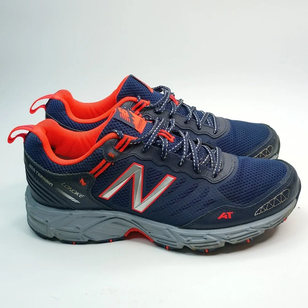 New Balance Lonoke All Terrain Shoes Men Size 12 Navy Blue Orange MTLONLD1